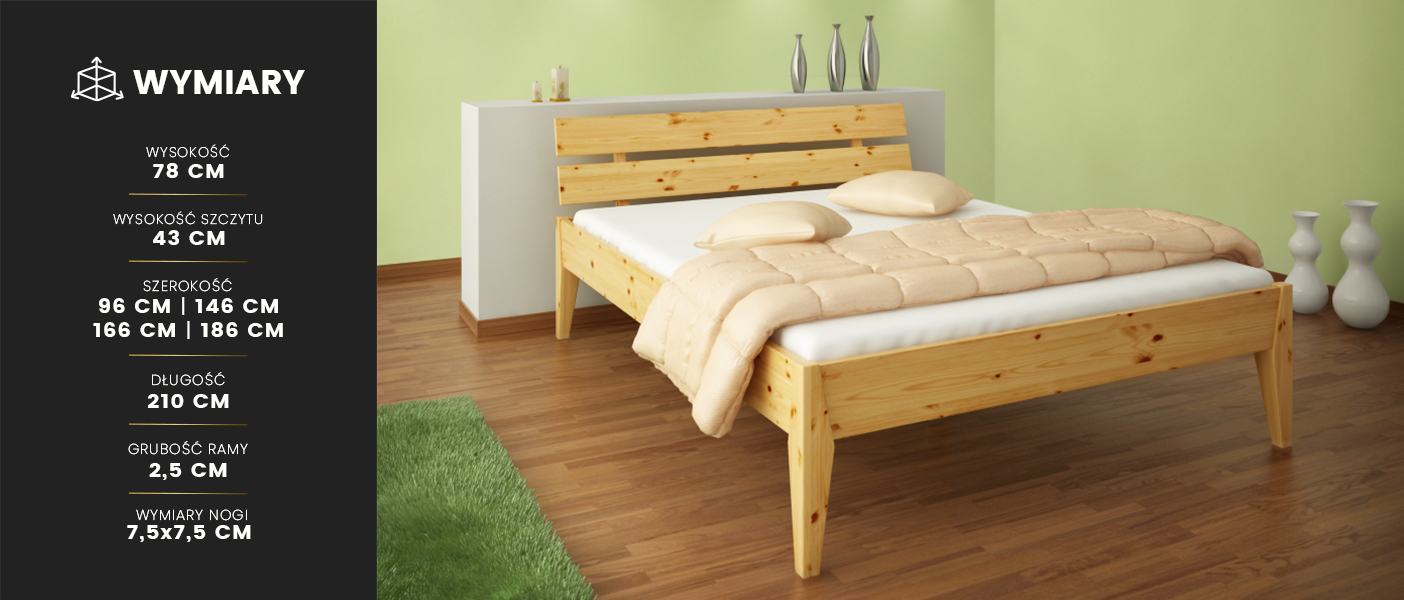 Łóżko Torino Tartak Meble drewniane